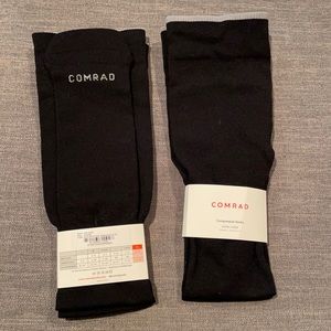 Comrad extra large compression socks black- 2 pairs new with tags